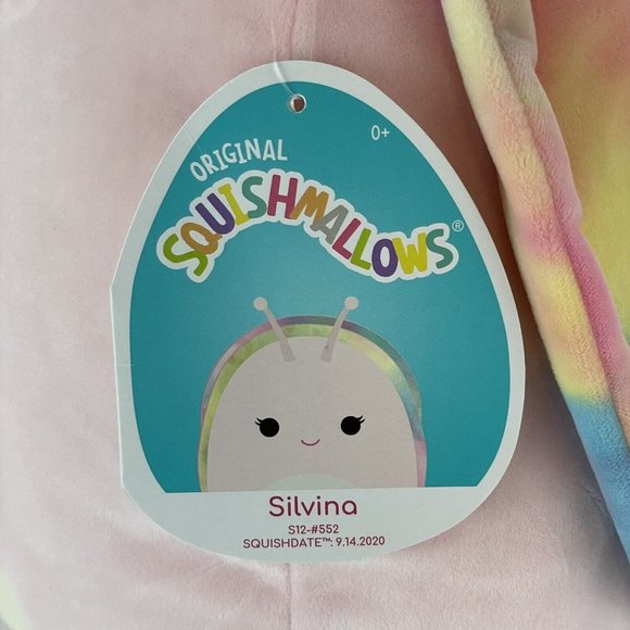 Squishmallow Silvina 12" Pink Snail Plush Kellytoy Stuffed Toy NEW - Picture 6 of 10